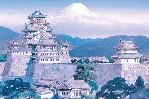 お城と富士山